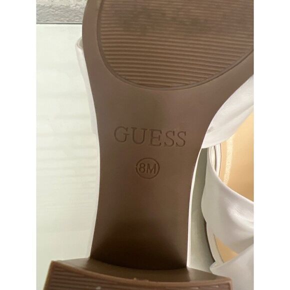 Guess Women White Outdo Knotted Sandals Size 8M - Picture 9 of 12